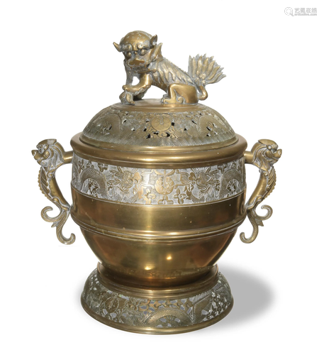 Chinese Bronze Censer, 19th Century十九世紀 銅薰爐