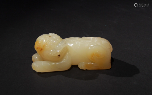 Chinese Agate Carved Beast, 18th Century or Earlier十八世紀或更早 瑪瑙臥獸