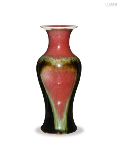 Chinese Flambe Vase, 19th Century十八世紀 紅釉觀音瓶