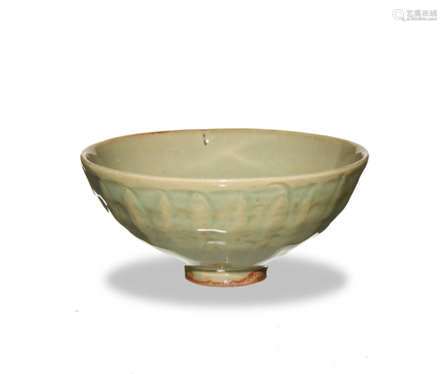 Chinese Longquan Celadon Lotus Bowl, Song宋代 龍泉蓮瓣碗