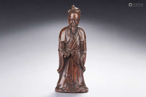 YIXING ZISHA STONEWARE 'ELDER' FIGURE