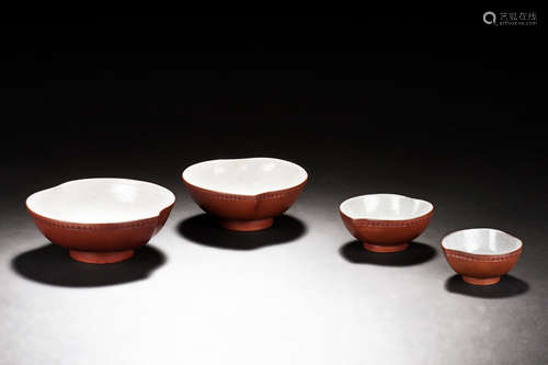 SET OF FOUR YIXING ZISHA BOWLS