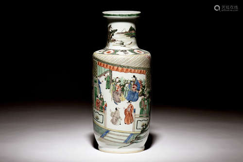 WUCAI 'PEOPLE' ROULEAU VASE