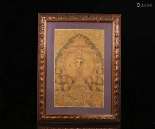 FRAMED 'GUANYIN' THANGKA