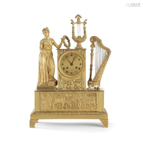 HANGING IN BRONZE GILD AND GOLD, RESTORATION Era The round dial is inscribed in a bollard framed by a Renommée near a lyre and a harp. Quadrangular base decorated with a frieze depicting Pegasus drinking. A Restoration gilted bronze clock. HEIGHT : 40 - WIDTH : 40 - HEIGHT : 40 - WIDTH : 40 - HEIGHT : 40 - WIDTH : 40 - WIDTH : 40 - HEIGHT : 40 - WIDTH : 40 - WIDTH : 40 - WIDTH : 40 - WIDTH : 40 - WIDTH : 40 - WIDTH : 40 - WIDTH : 40 - WIDTH : 40 - WIDTH : 40 - WIDTH : 40 - WIDTH : 40 - WIDTH : 40 - WIDTH : 40 - WIDTH : 40 - WIDTH : 40 - WIDTH : 40 - WIDTH : 40 - WIDTH : 40 - WIDTH : 40 - WIDTH : 40 - WIDTH : 40 - WIDTH : 40 - WIDTH : 40 - WIDTH : 40 - WIDTH : 40 - WIDTH : 40 - WIDTH : 40 - WIDTH : 40 - WIDTH : 40 - WIDTH : 40 - WIDTH : 40 - WIDTH : 40 - WIDTH : 40 - WIDTH : 40 - WIDTH : 40 - WIDTH : 40 - WIDTH : 40 - WIDTH : 40 - WIDTH : 40 - WIDTH : 40 - WIDTH : 40 - WIDTH : 40 - WIDTH : 40 - WIDTH : 40 - WIDTH : 40 - WIDTH : 40 - WIDTH : 40 - WIDTH : 40 - WIDTH : 40 - WIDTH : 40 - WIDTH : 40 - WIDTH : 40 30 cm - HEIGHT 15 3/4 x WIDTH 11 3/4 IN