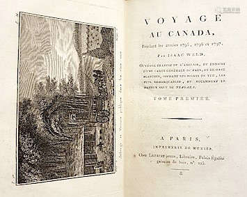 WELD (Isaac). Travels to Canada, during the years 1795, 1796 and 1797