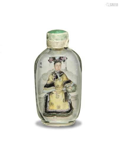 Chinese Inside-Painted Peking Glass Snuff Bottle內畫慈禧太後鼻煙壺