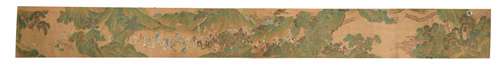 Chinese Handscroll attributed to Qian Xuan錢選款 絹本渭水訪賢手卷