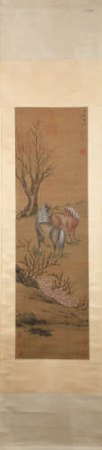 Yuan dynasty Zhao yong's horse painting