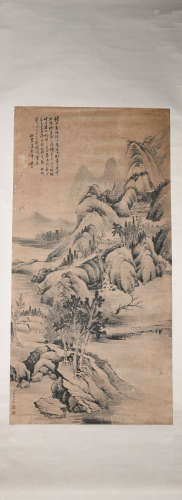 Qing dynasty Guan huai's landscape painting