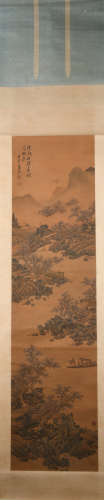 Ming dynasty Lan ying's landscape painting