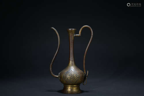 Qing dynasty copper wine pot