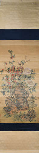 Song dynasty Wang yuan's flower painting