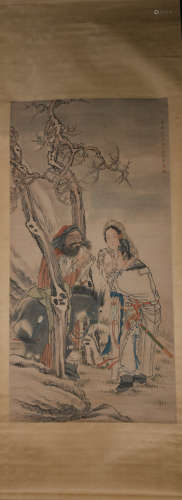 Qing dynasty Jin liying's figure painting