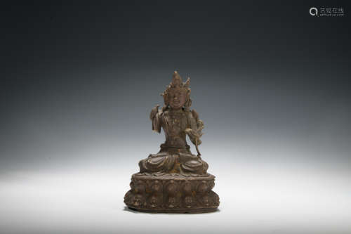 Ming dynasty bronze statue of Bhodisattva