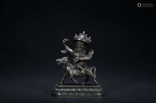 Qing dynasty silver figure of Dharmapalas