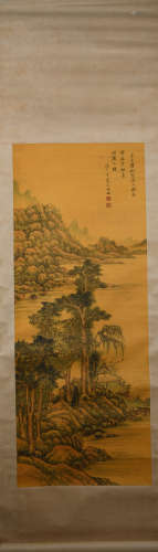 Qing dynasty Wang shimin's landscape painting