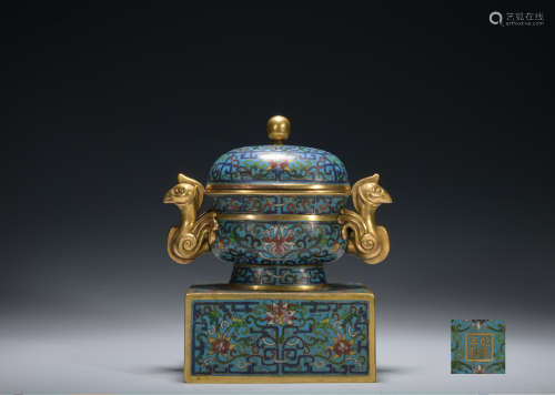 Qing dynasty Cloisonne incense burner