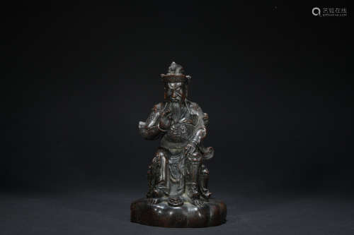 Qing dynasty eaglewood figure of Emperor Zhenwu