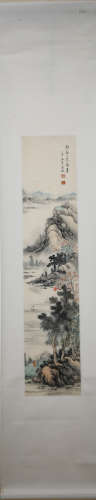 Qing dynasty Jin cheng's landscape painting