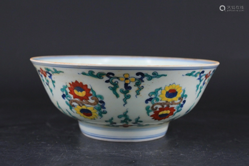 Chinese Ming Porcelain DouCai Bowl