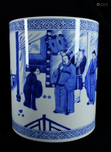 Chinese Qing Porcelain Blue&White Brus…