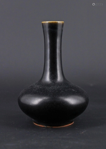 Chinese Qing Porcelain Black Glaze Vase