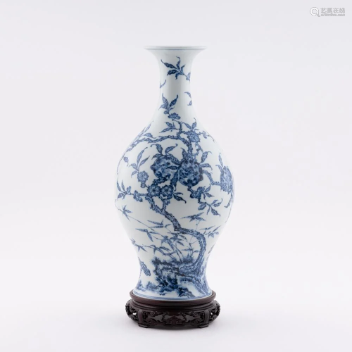 YONGZHENG BLUE AND WHITE POMEGRAN…