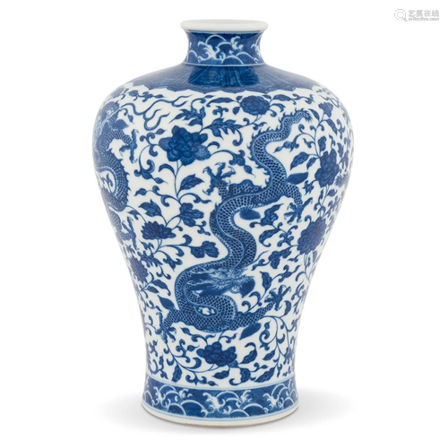 QIANLONG BLUE & WHITE DRAGON WRAPPE…