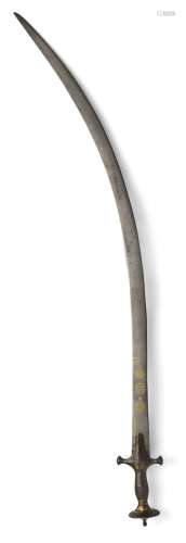 IMPORTANT PRINCELY TULWAR SWORD. Origin: Mughal India. Date: 1st half 19th c. Technique: Blade