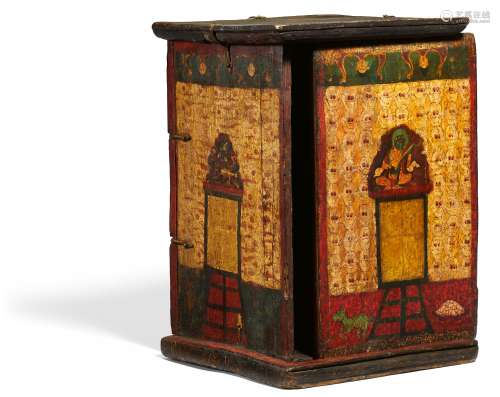 VERY RARE TANTRIC STORAGE CONTAINER - TORMA KANG. Origin: Tibet. Date: 17th/18th c. Technique: