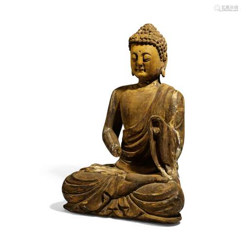 IMPORTANT AND LARGE MEDITATING BUDDHA. Origin: China. Date: In the style of the early Ming