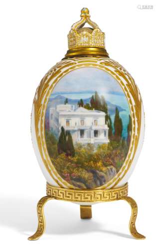 PORCELAIN EASTER EGG FLACON WITH DEPICTION OF THE 