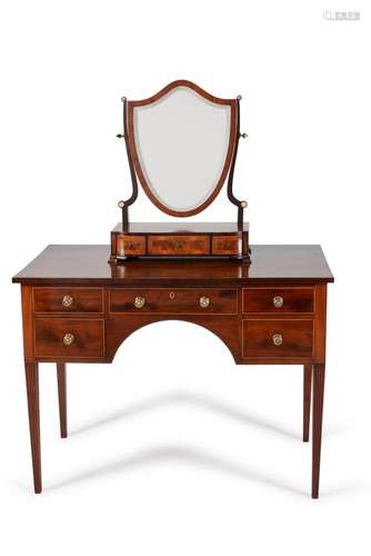 A George III mahogany dressing table, circa 1810