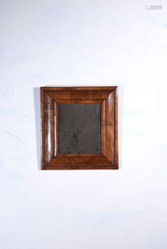 A William & Mary walnut cushion framed wall mirror, circa 1690