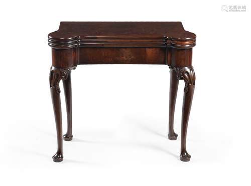 A George II mahogany combined tea and card table, probably Irish, circa 1760