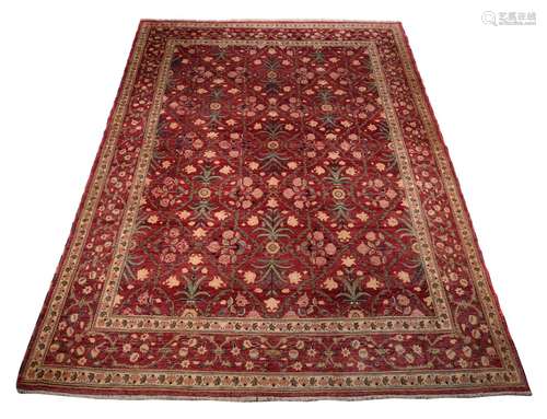 A woven carpet, of Bidjar inspired design