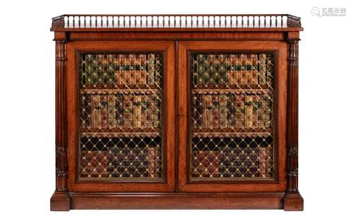 A pair of George IV mahogany side cabinets, circa 1825, in the manner of Gillows