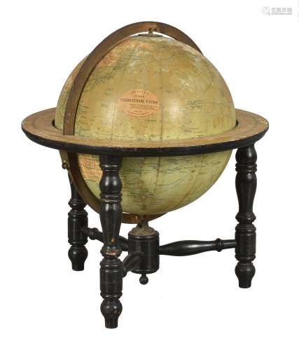 A 14 inch library table globe, George Philip and Son Ltd, London circa 1920.