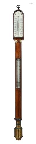 ϒ A Victorian rosewood mercury marine stick barometer, Casella, London, circa 1860