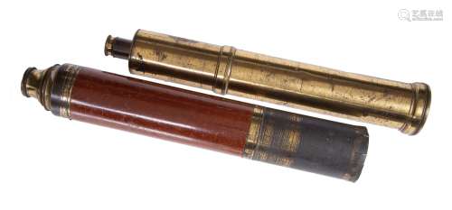 Two George III brass refracting telescopes, Jesse Ramsden, London, late 18th century