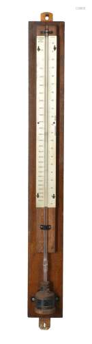 An unusual mercury stick barometer with isothermal altitude scale, Short and Mason Limited, London,