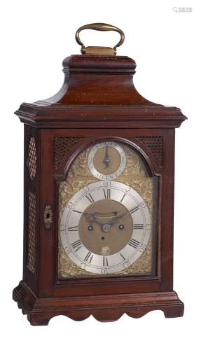 A George III mahogany table clock, unsigned, circa 1770