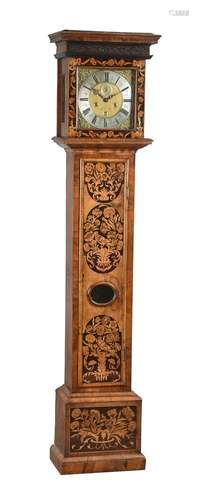 A William III walnut and floral marquetry longcase clock of one month duration, John Wise, London, c