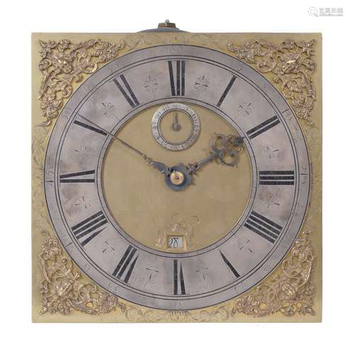 A William III thirty-hour longcase clock movement and dial, William Clement, London, circa 1695