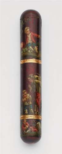 Three Louis XVI Vernis Martin lacquer cases18 kt Gelbgold, Holz/papier maché, Lack, polychrome