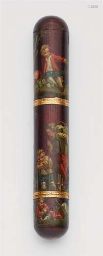 Three Louis XVI Vernis Martin lacquer cases18 kt Gelbgold, Holz/papier maché, Lack, polychrome