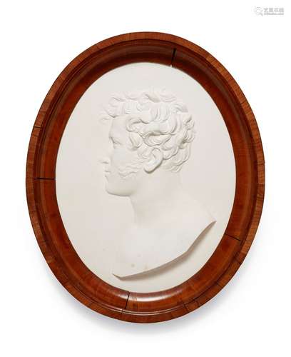 A plaster bust of Grand Duke Karl Ludwig Friedrich of BadenClassical style bust of the Duke facing