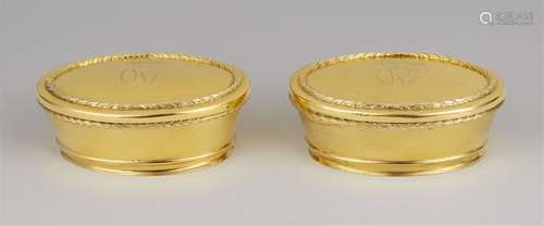 A pair of Braunschweig silver spice boxes made for Duke Carl Wilhelm Ferdinand zu Braunschweig-