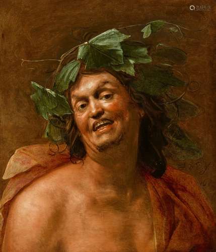 Jan van DalemBacchus with an Ivy CrownOil on canvas (relined). 73.1 x 61.2 cm..Monogrammed and dated